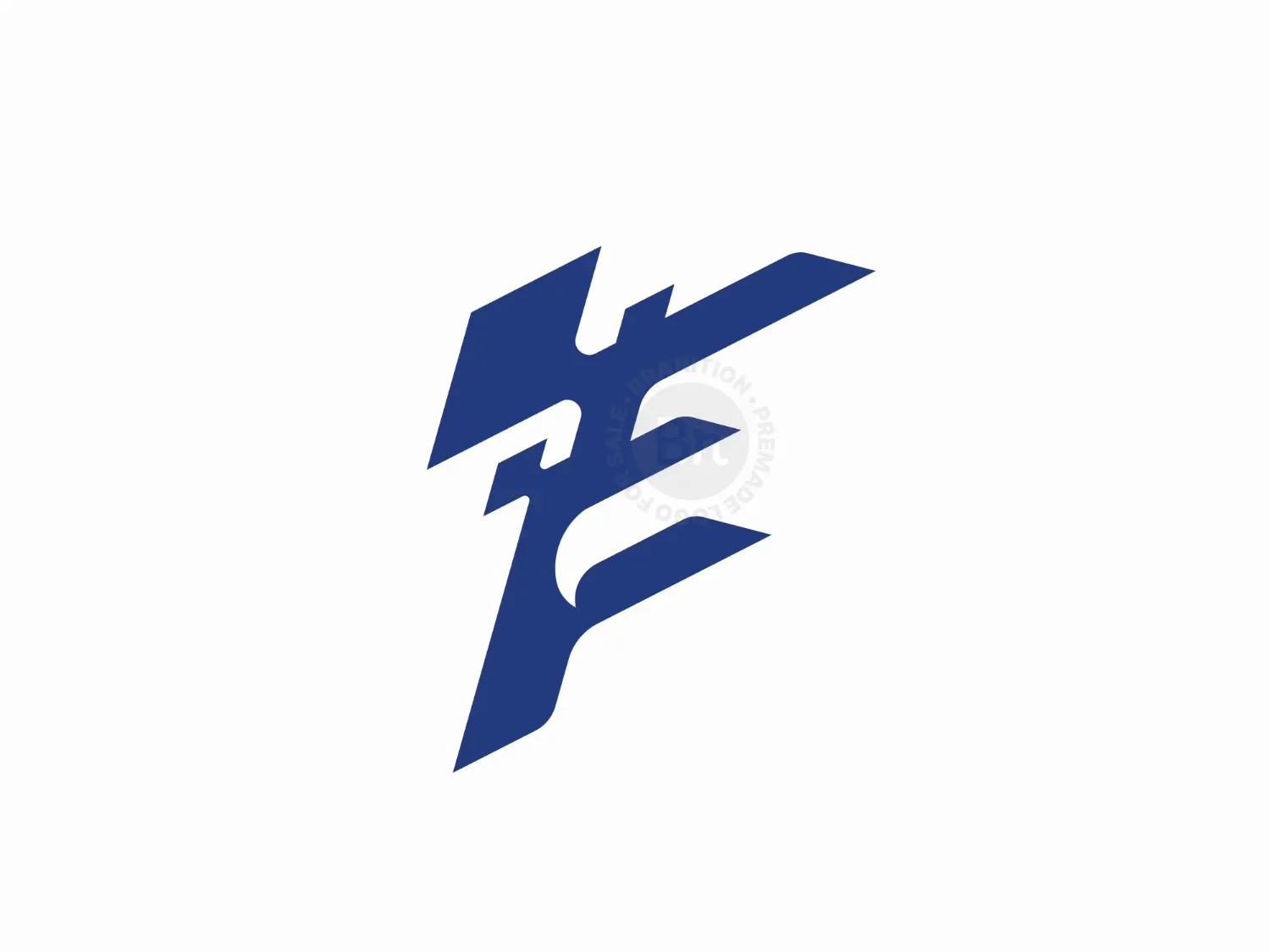 Letter F Digital Eagle Logo