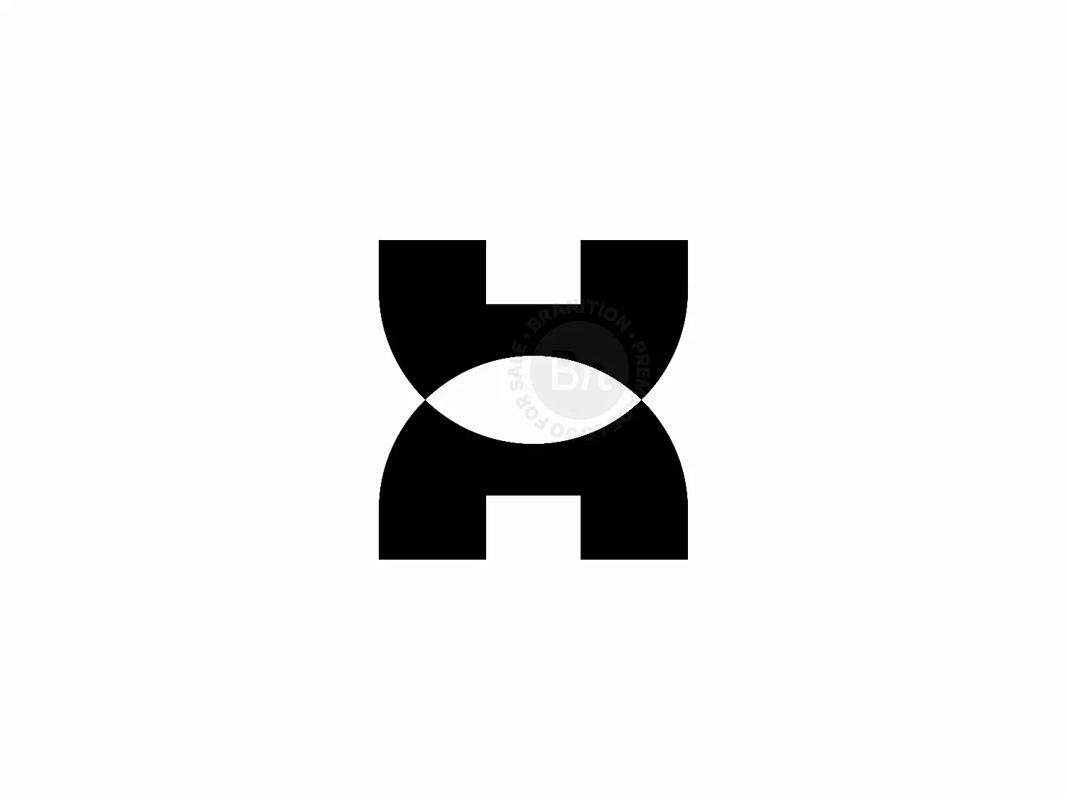 Abstract H Letter Eye Logo Design