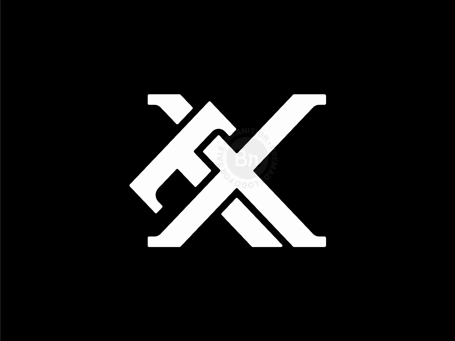 Letter TX Initial XT Strong Line Identity Monogram Logo