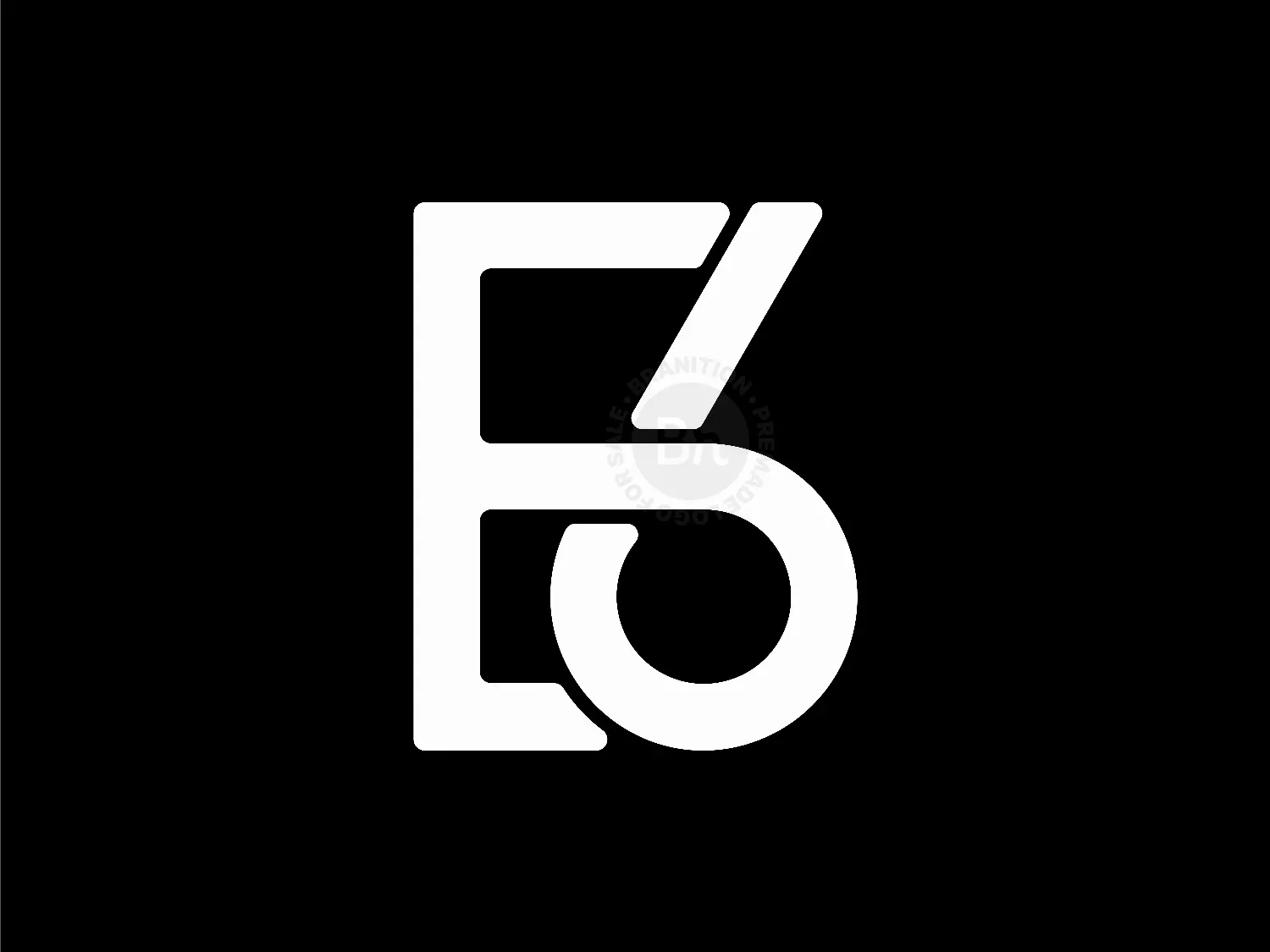 Letter E6 Number 6E Monoline Wordmark Logo
