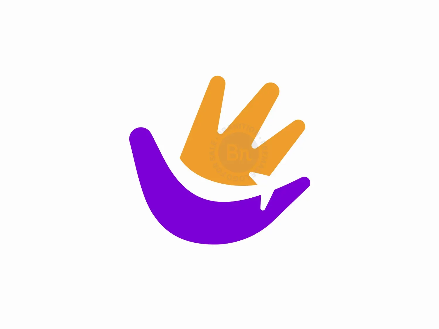 Smiley Hand With An Arrow Logo