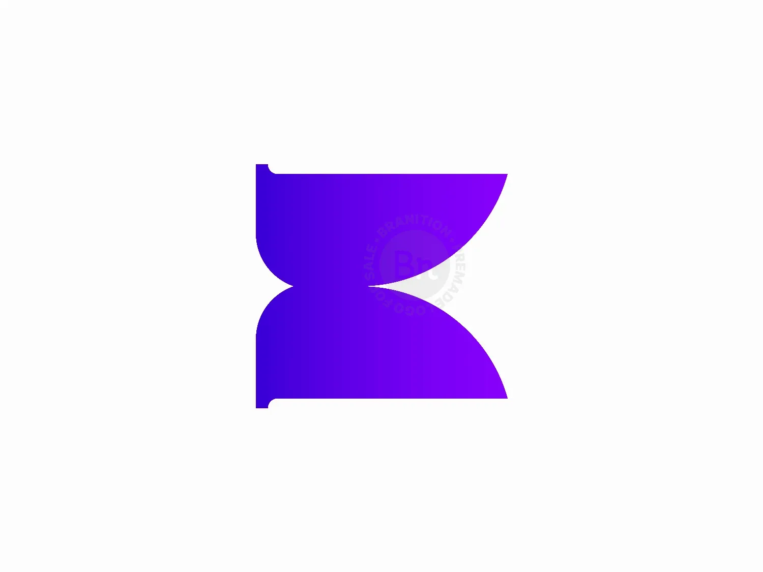Abstract K Letter Hourglass Logo Design