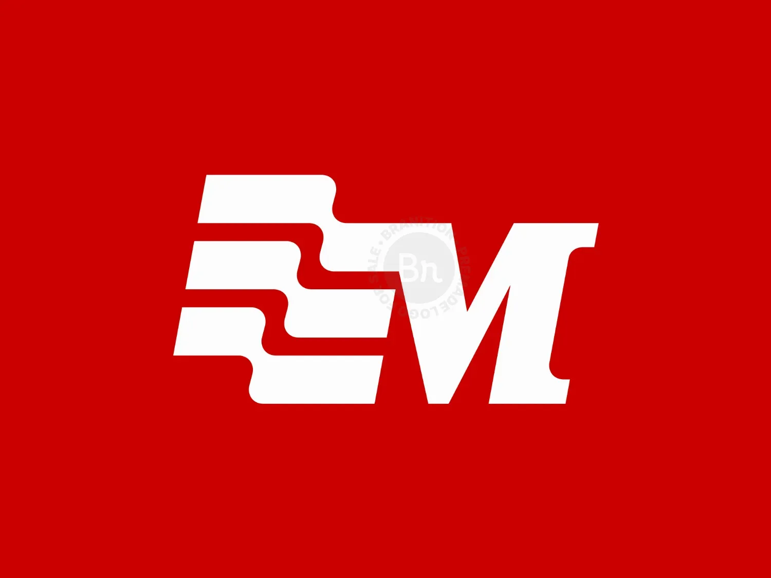Letter M Flag Simple Modern Logo