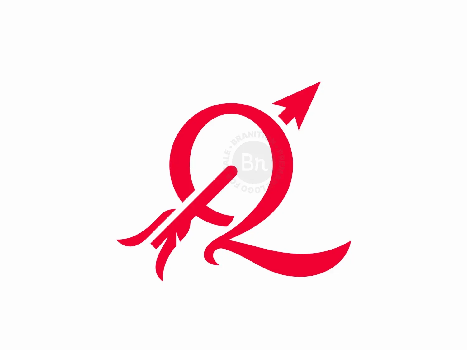 Letter Q Arrow Simple Logo