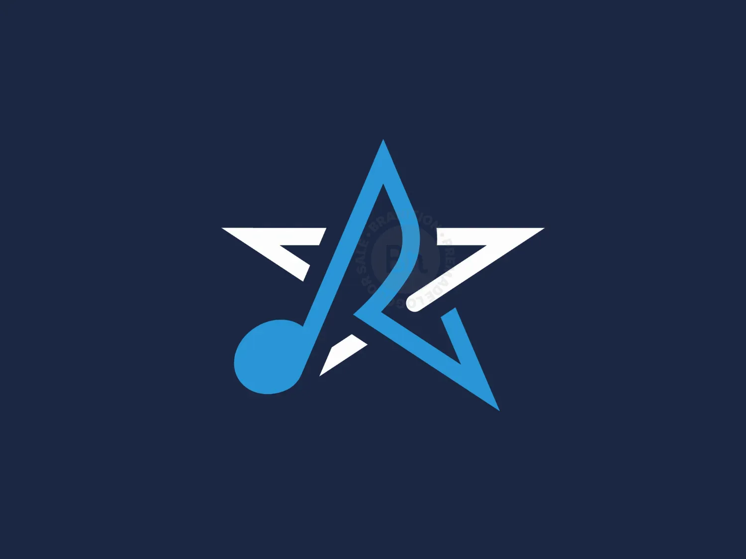 Star Music Note Logo