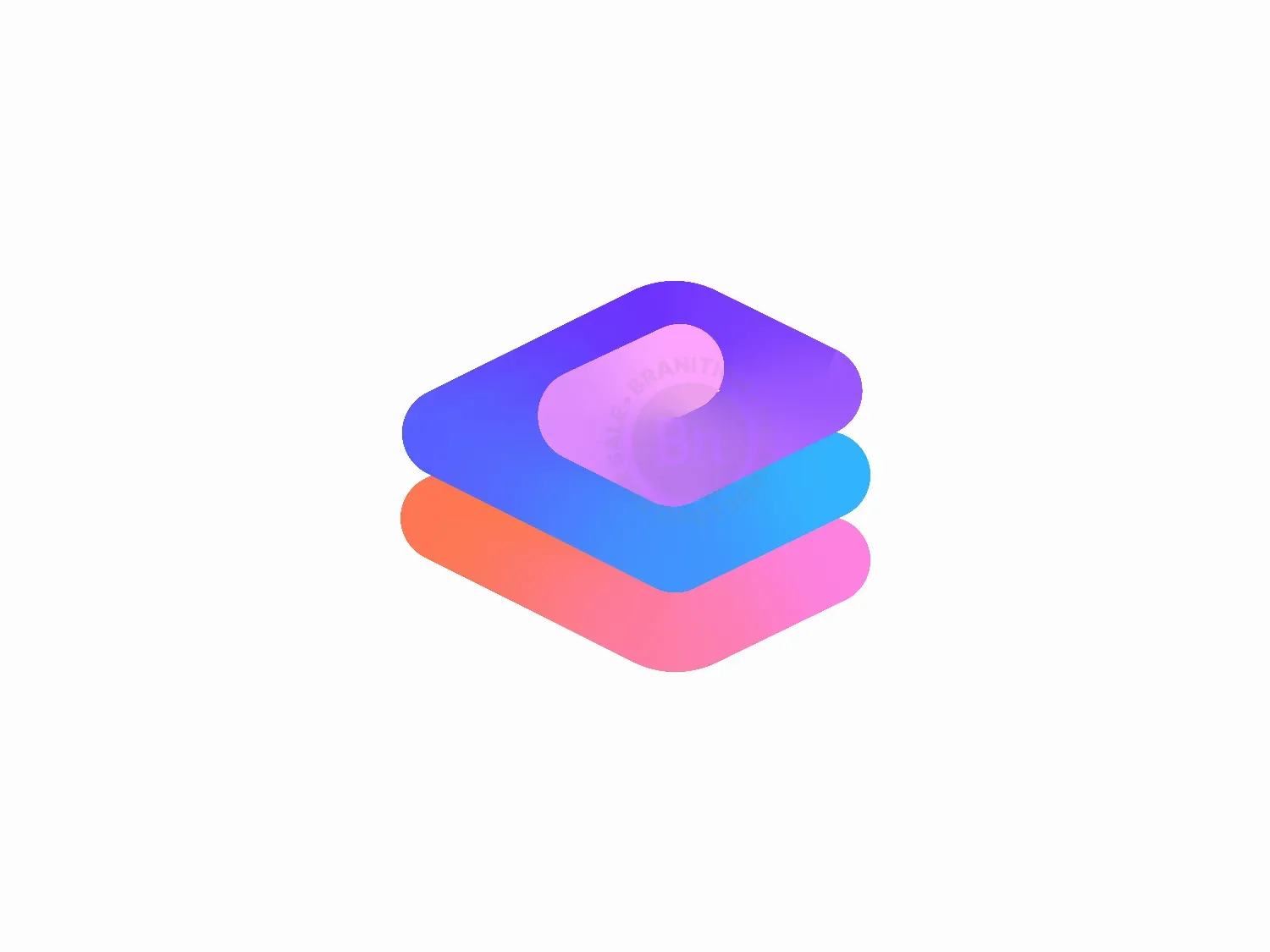 Colorful 3D Layer Logo Design