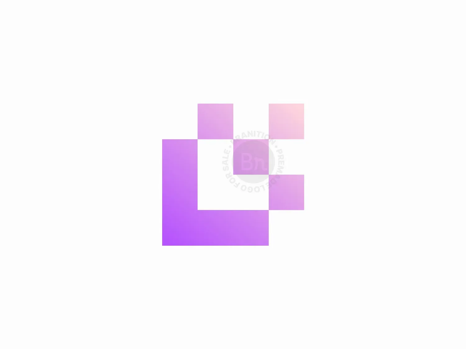 Abstract Pixel L Letter Logo Design