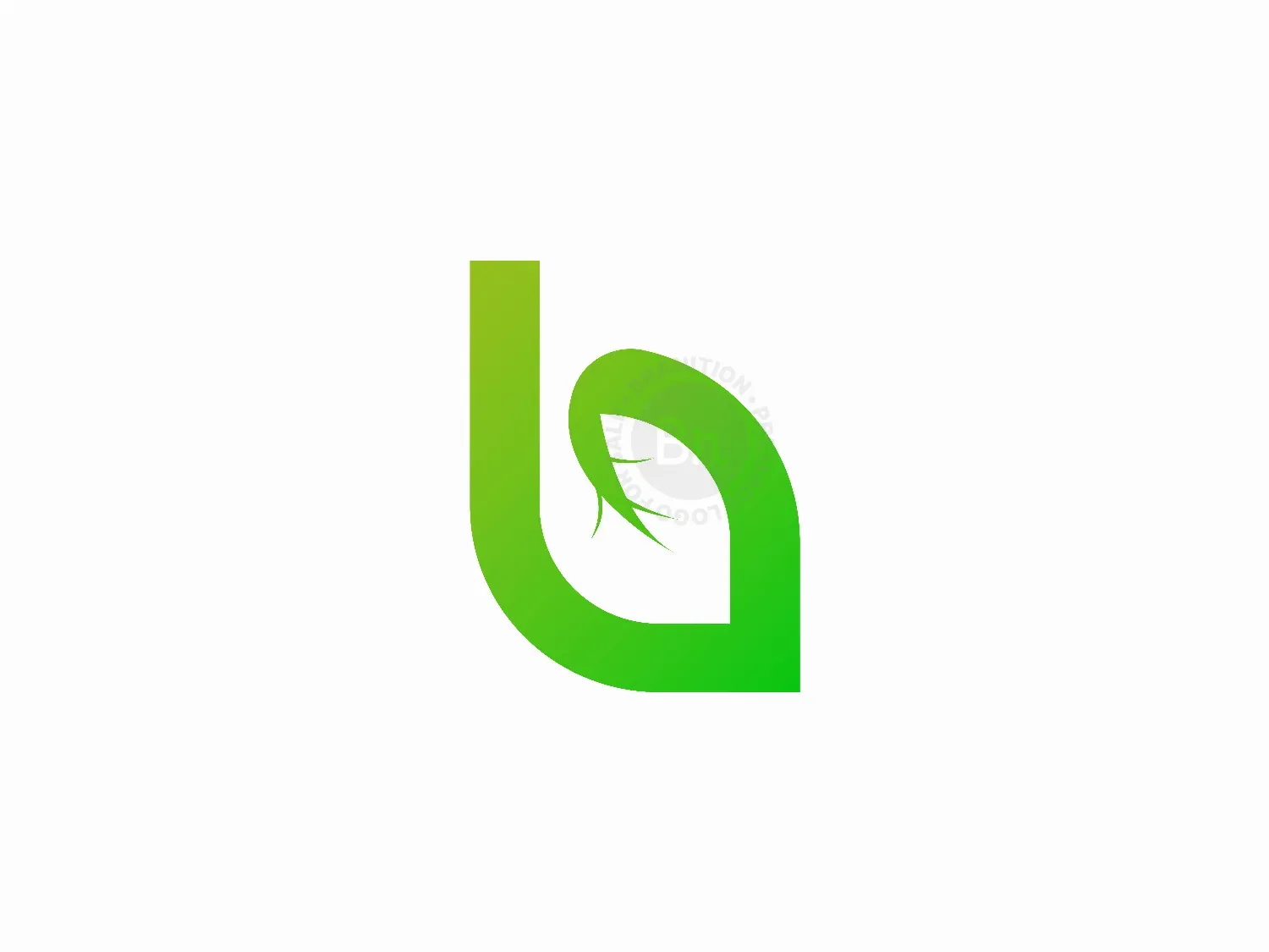 Abstract L Letter Leaf Logo Design