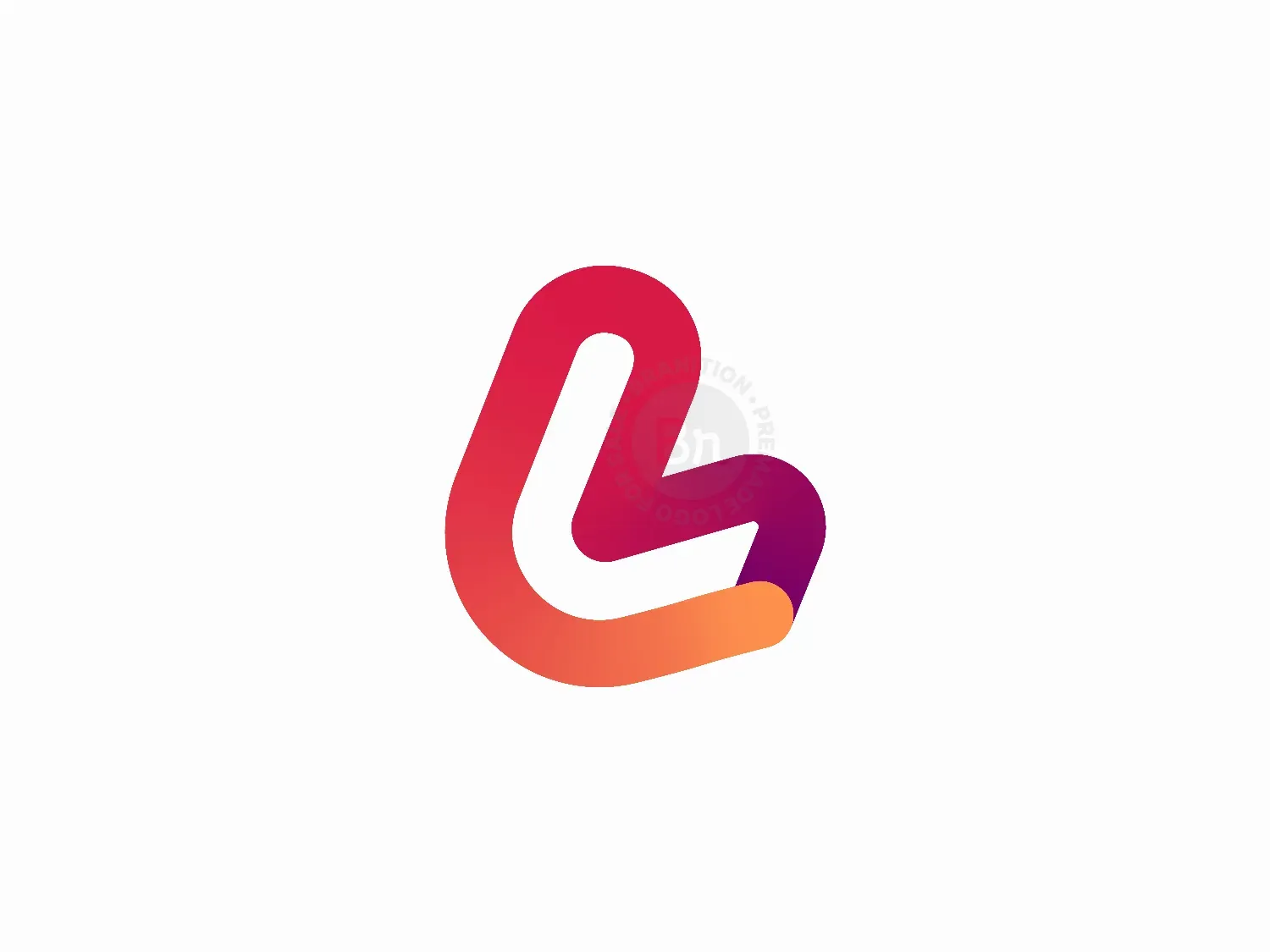 Abstract Gradient L Letter Logo Design