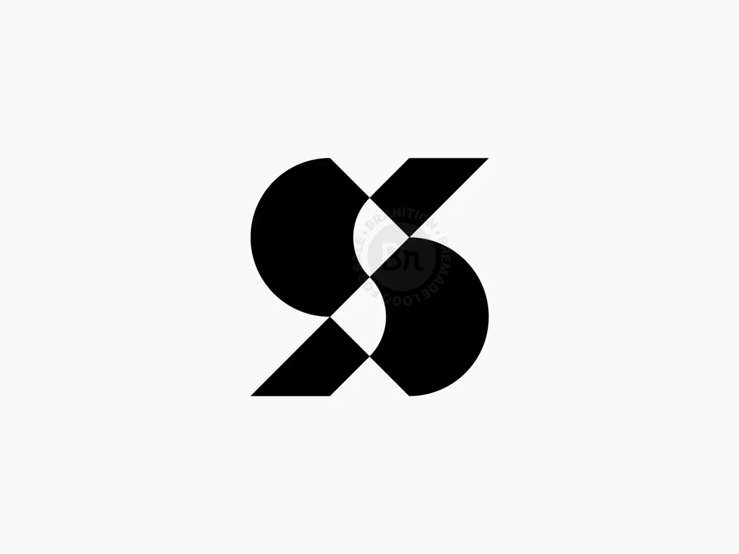 Abstract S Logo, Geometric S Mark // For Sale