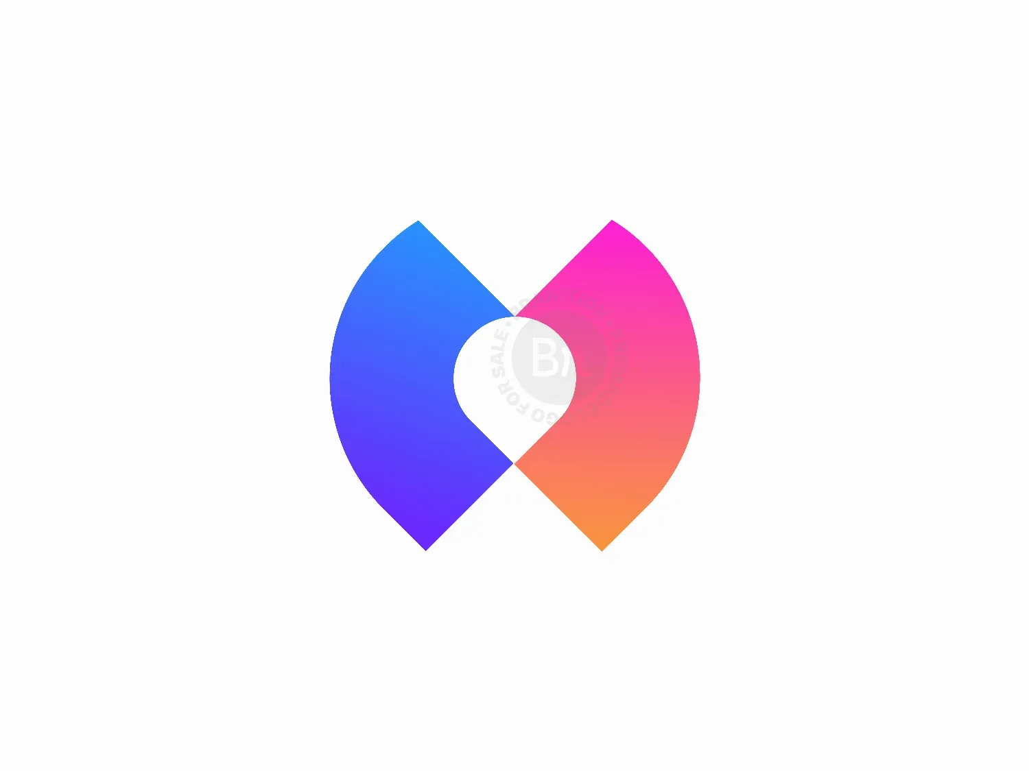 Colorful Gradient Location Pin Logo Design