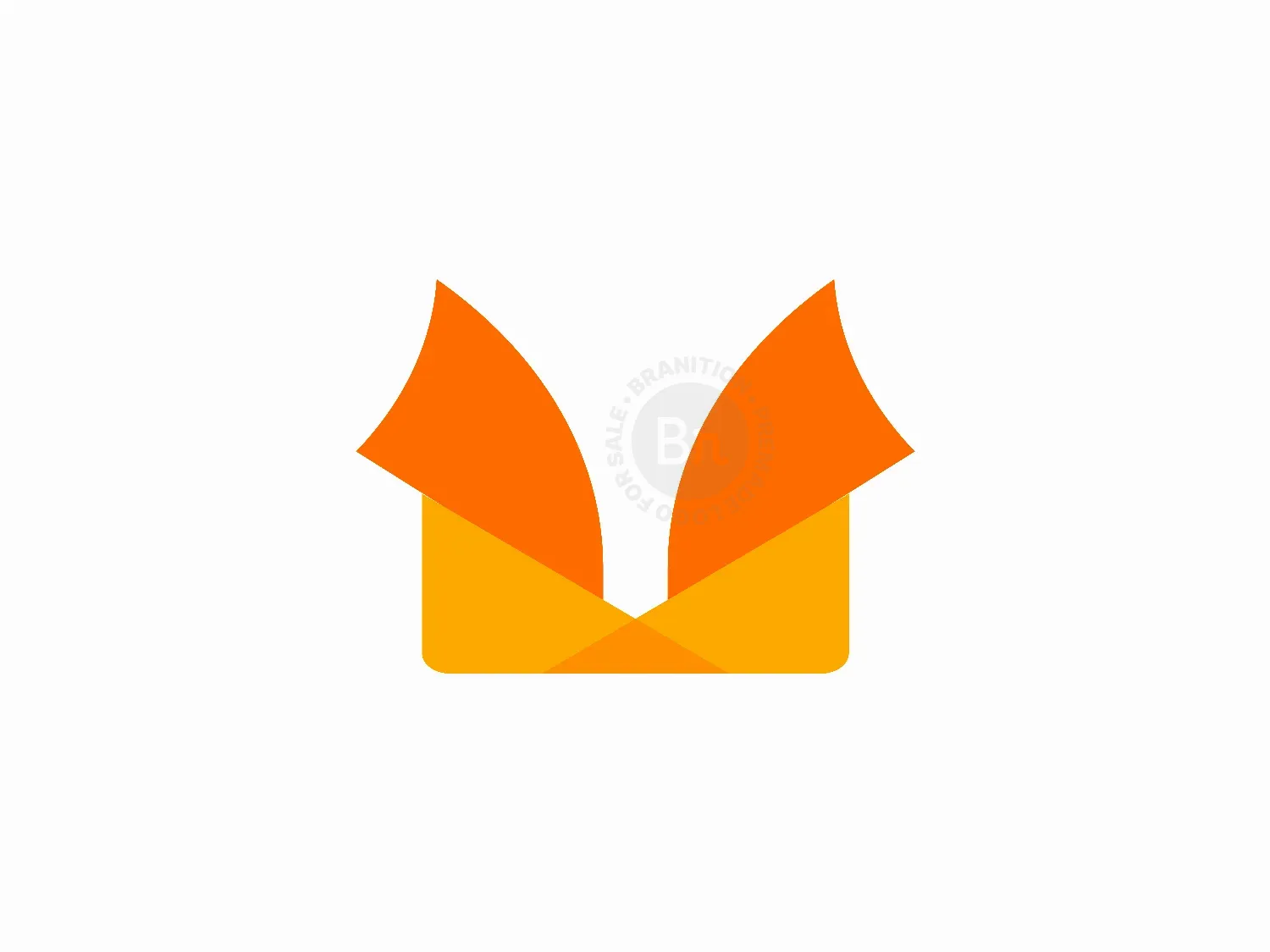 Abstract Mail Fox Logo Design