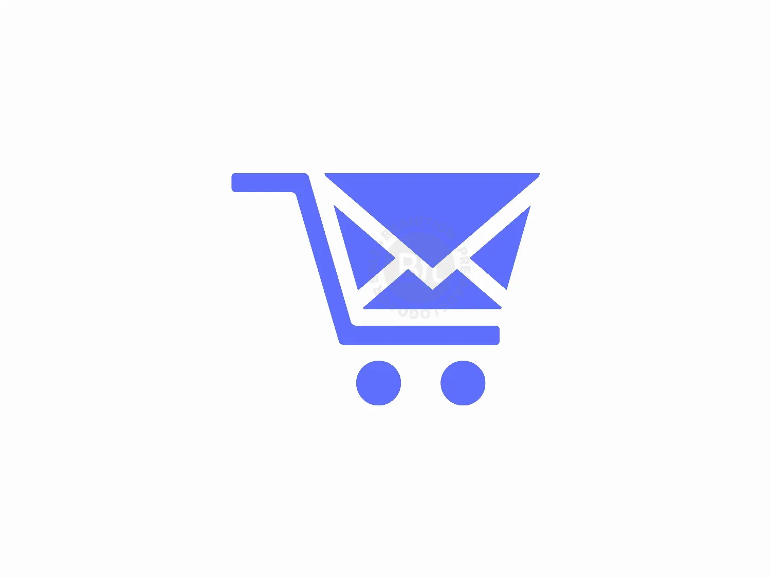 Abstract Shopping Cart Mail Logo Design