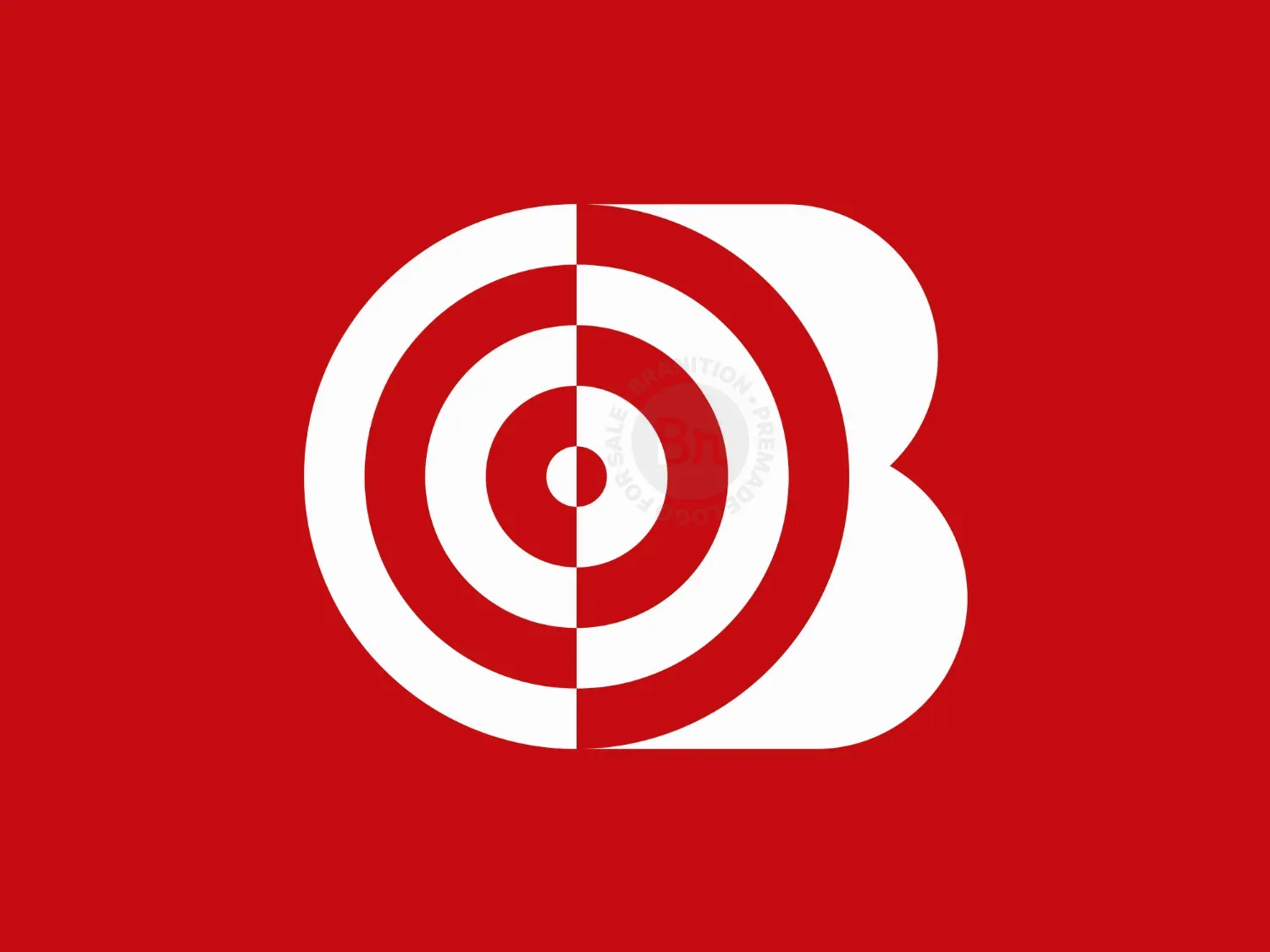 Letter B Target Simple Logo