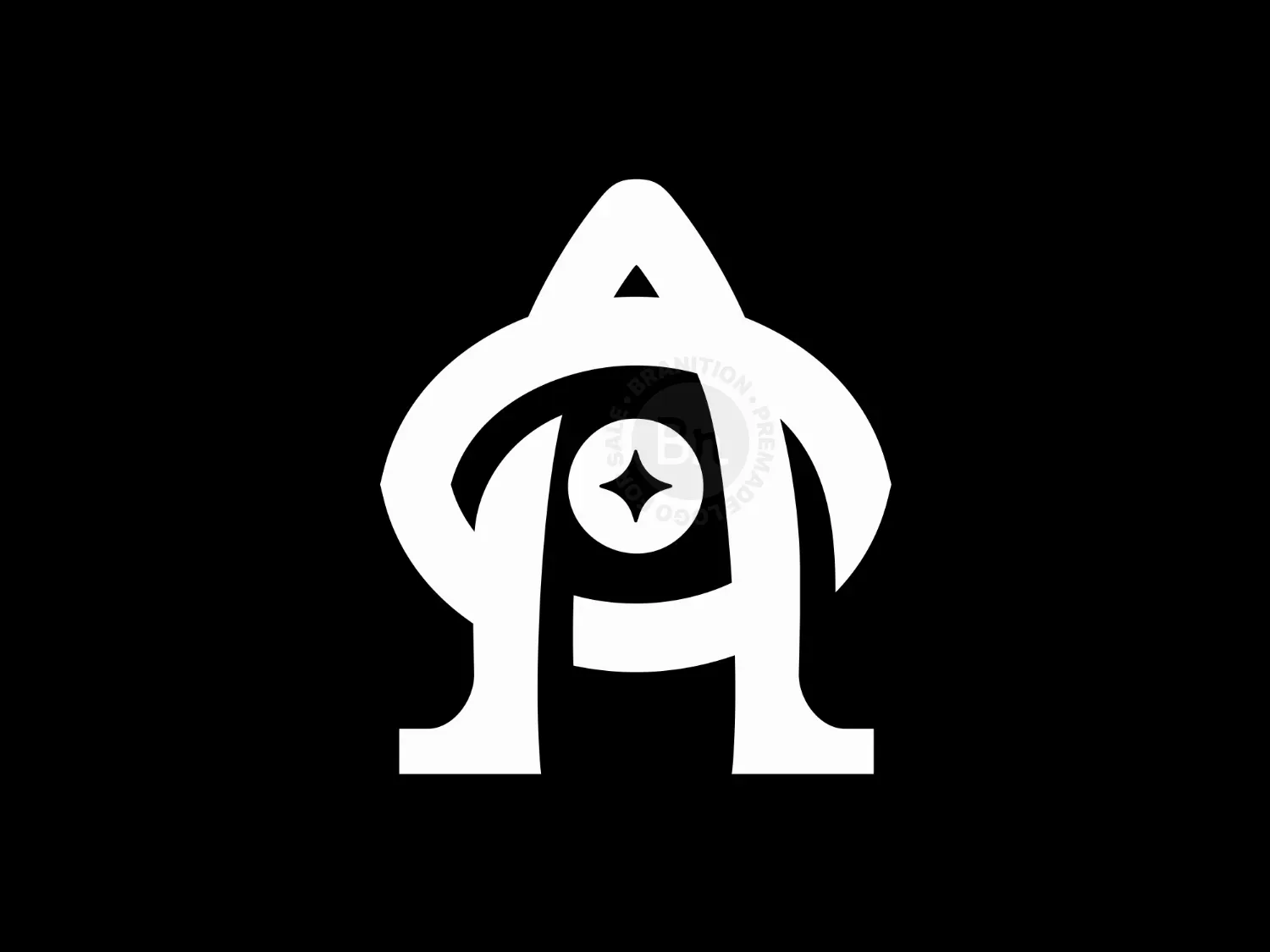 Letter A Simple Eye Logo