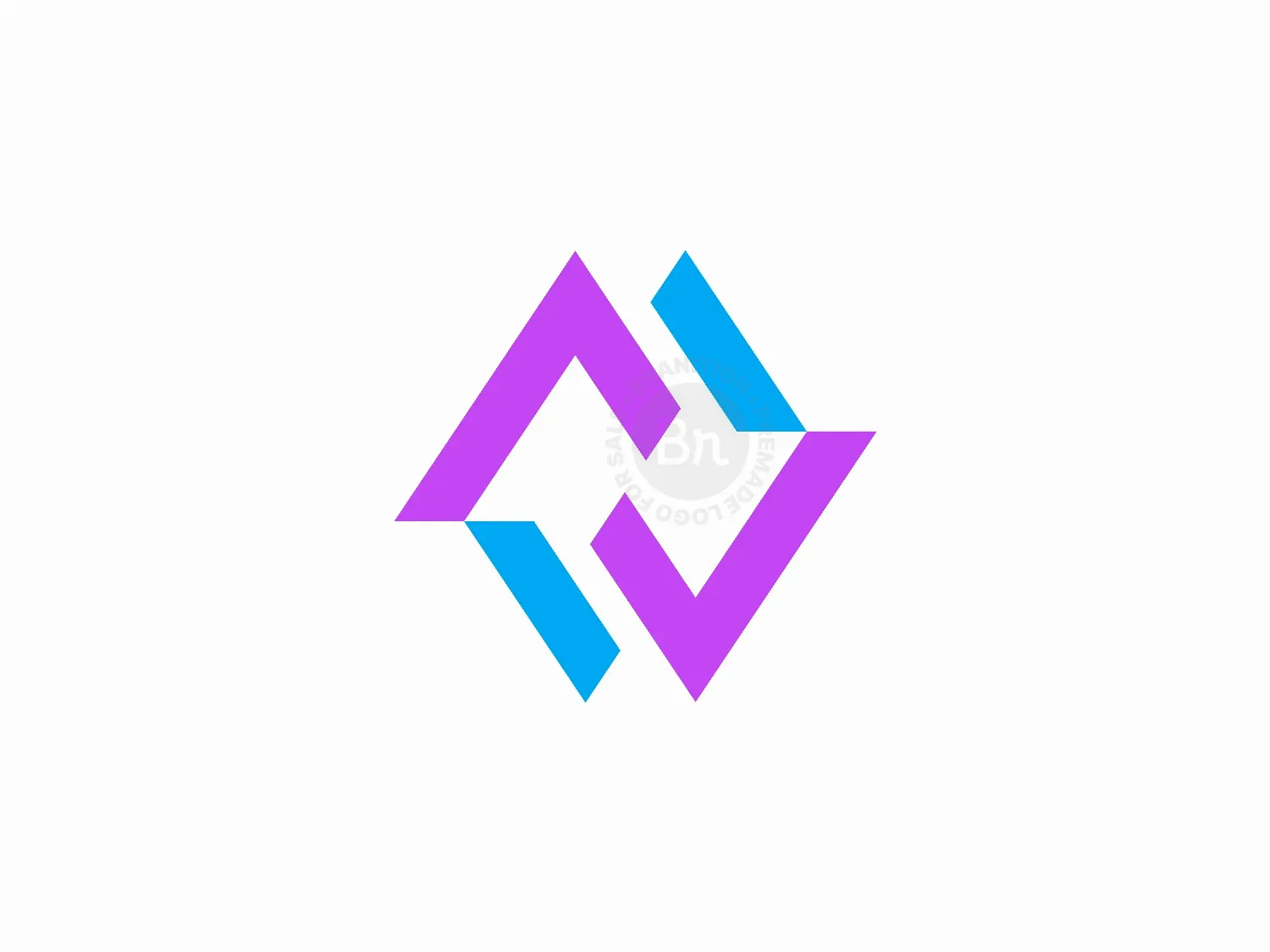 Abstract WM Letter Logo Design