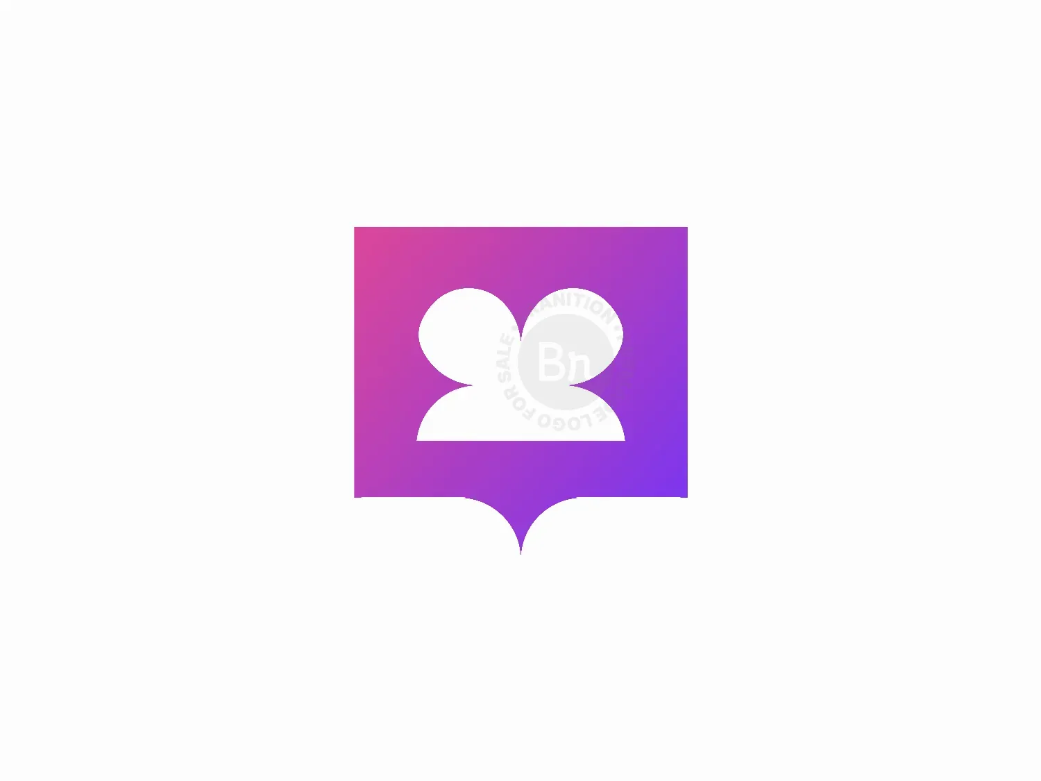 Colorful Chat People Logo Design