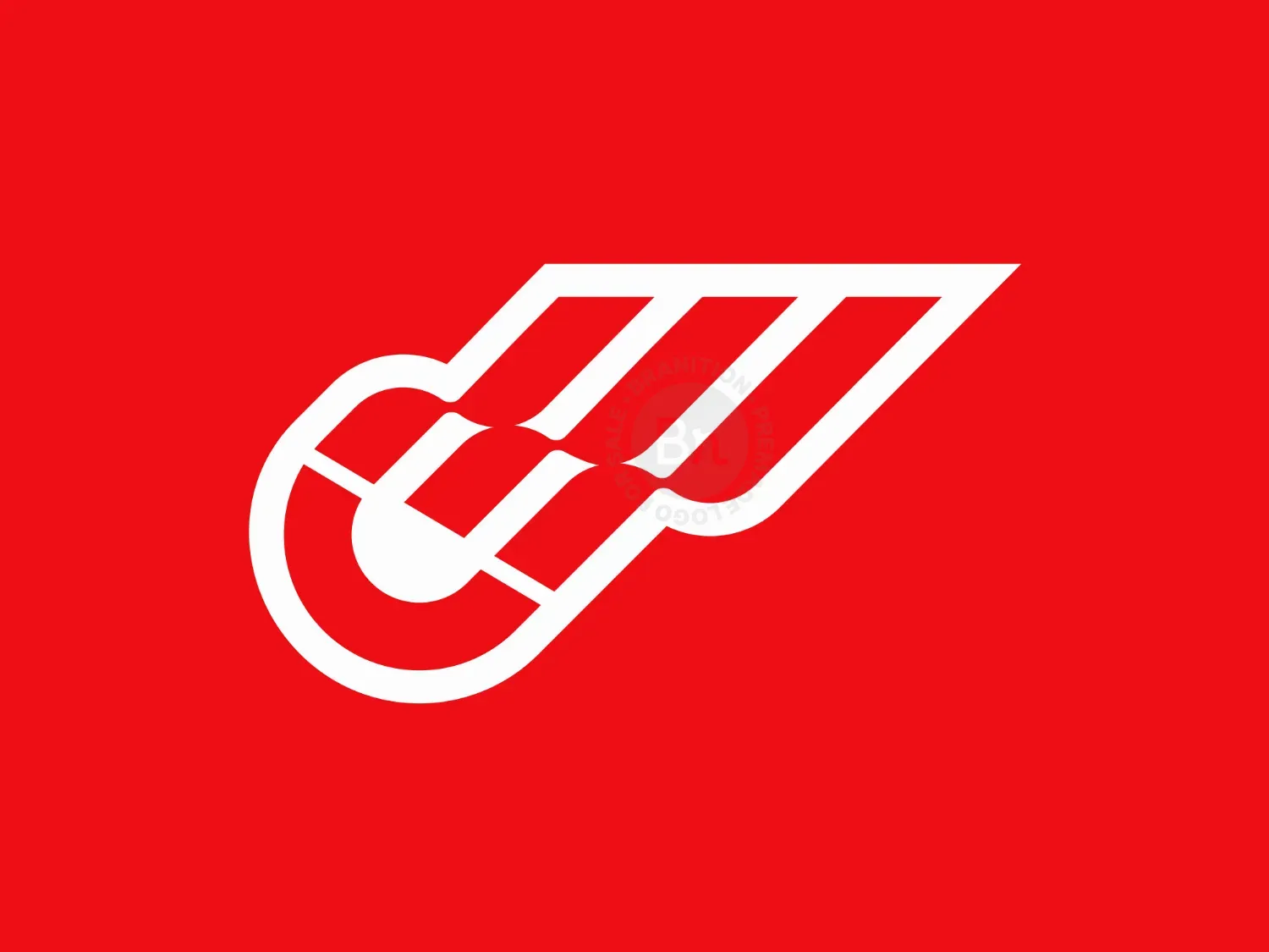 Letter C Meteor Or Flag Logo