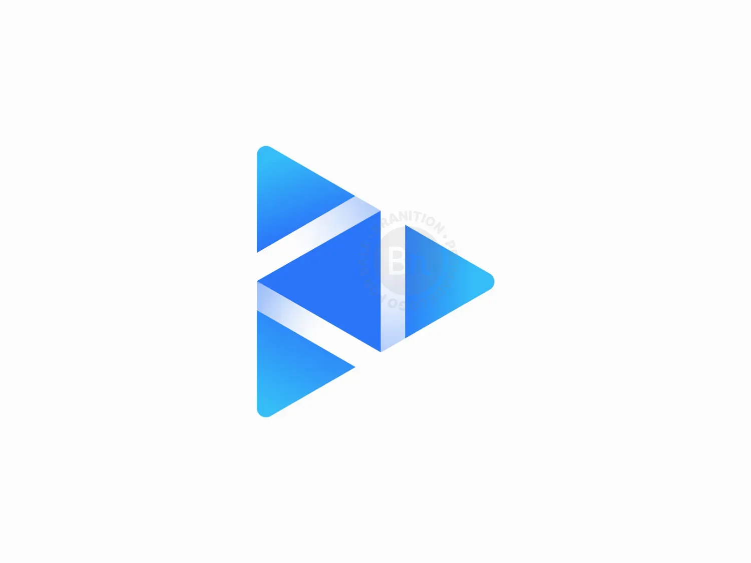 Abstract Play Logo, Modern Media Logo // For Sale