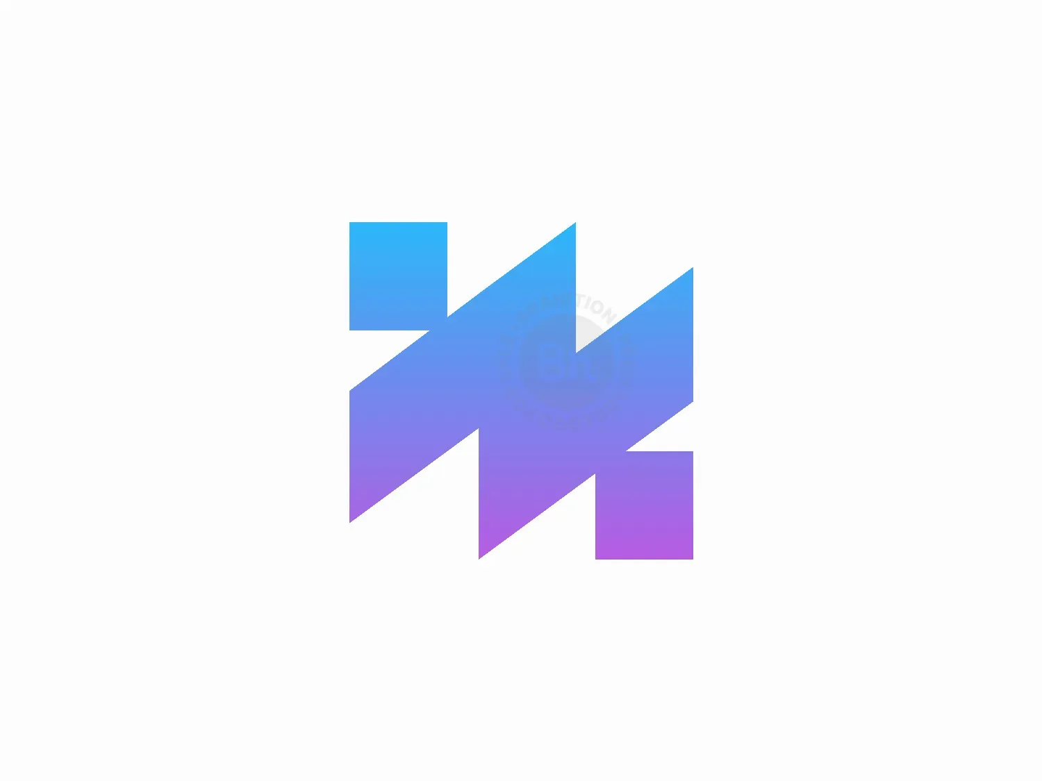 Geometric Tech Lightning Bolt Logo Design