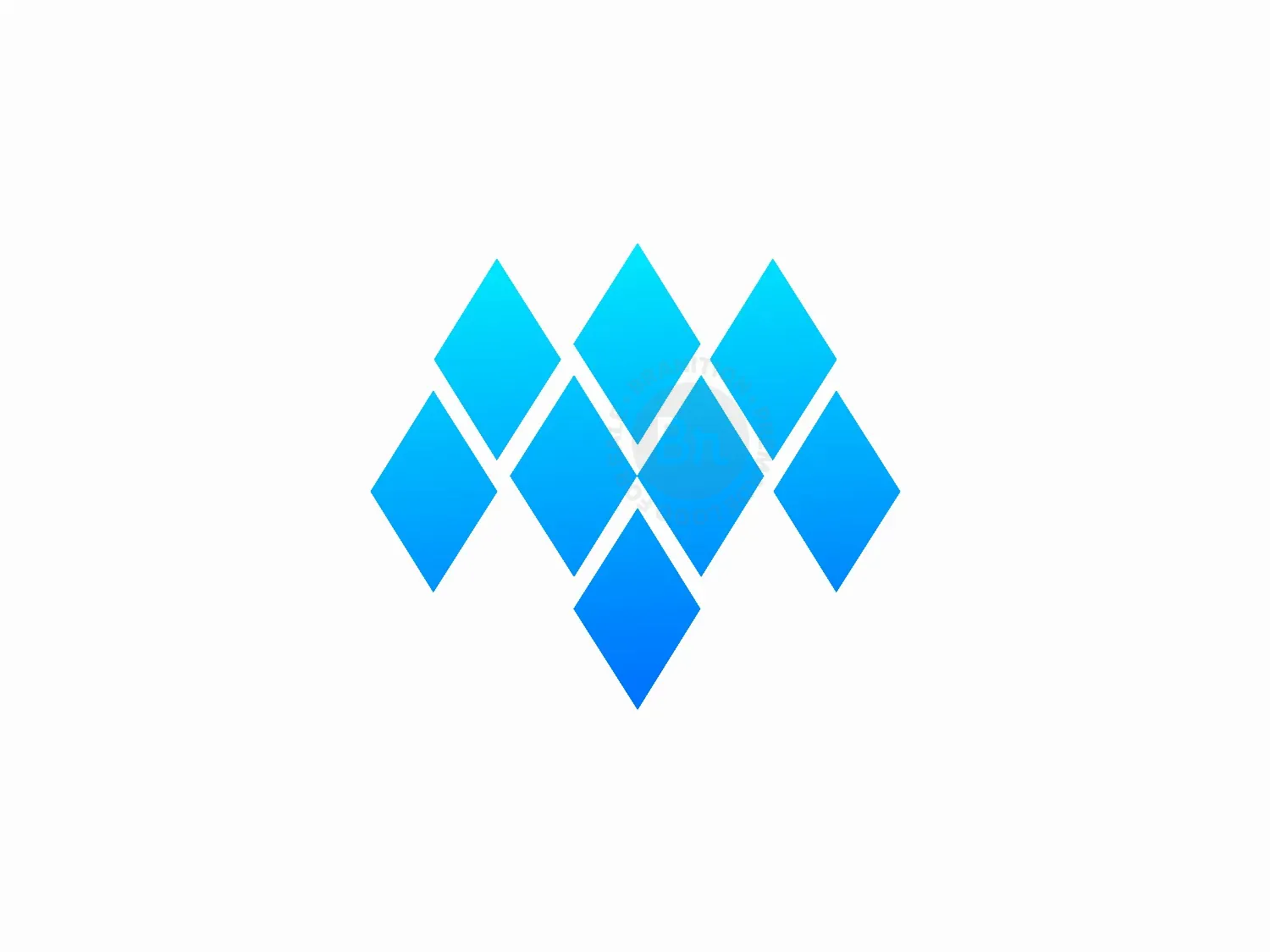 Geometric M Letter Diamond Logo Design