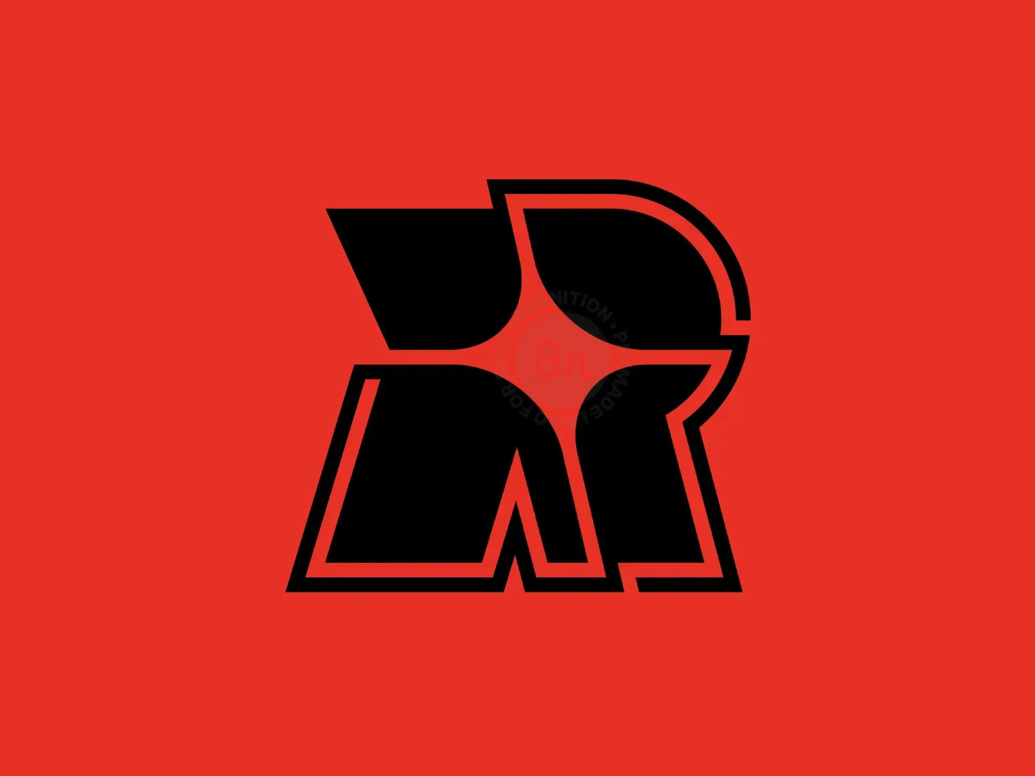 Letter R Star Simple Logo