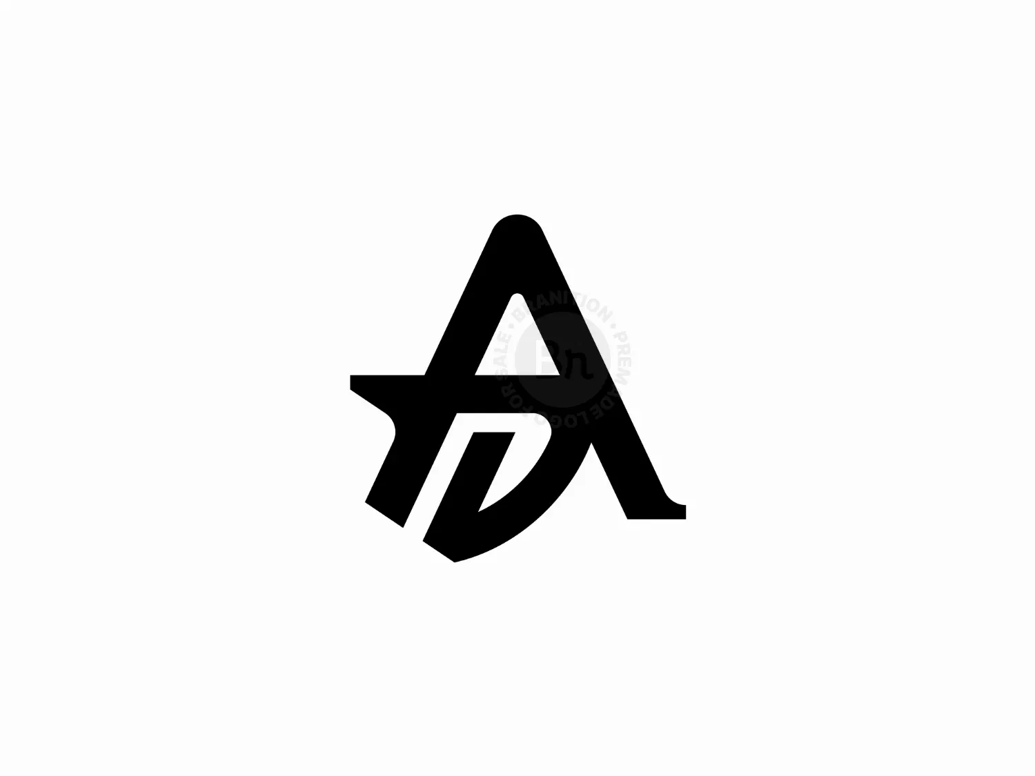 Letter AD Dynamic Monogram Logo