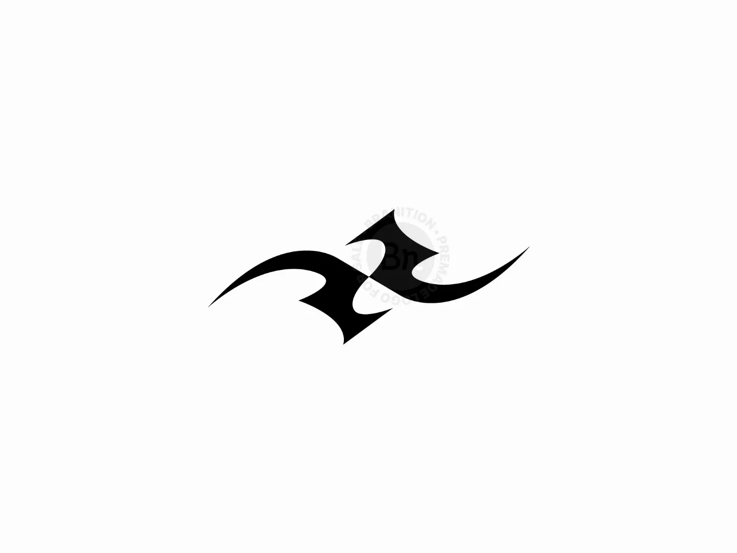 Abstract Wing Motion Symbol Logo