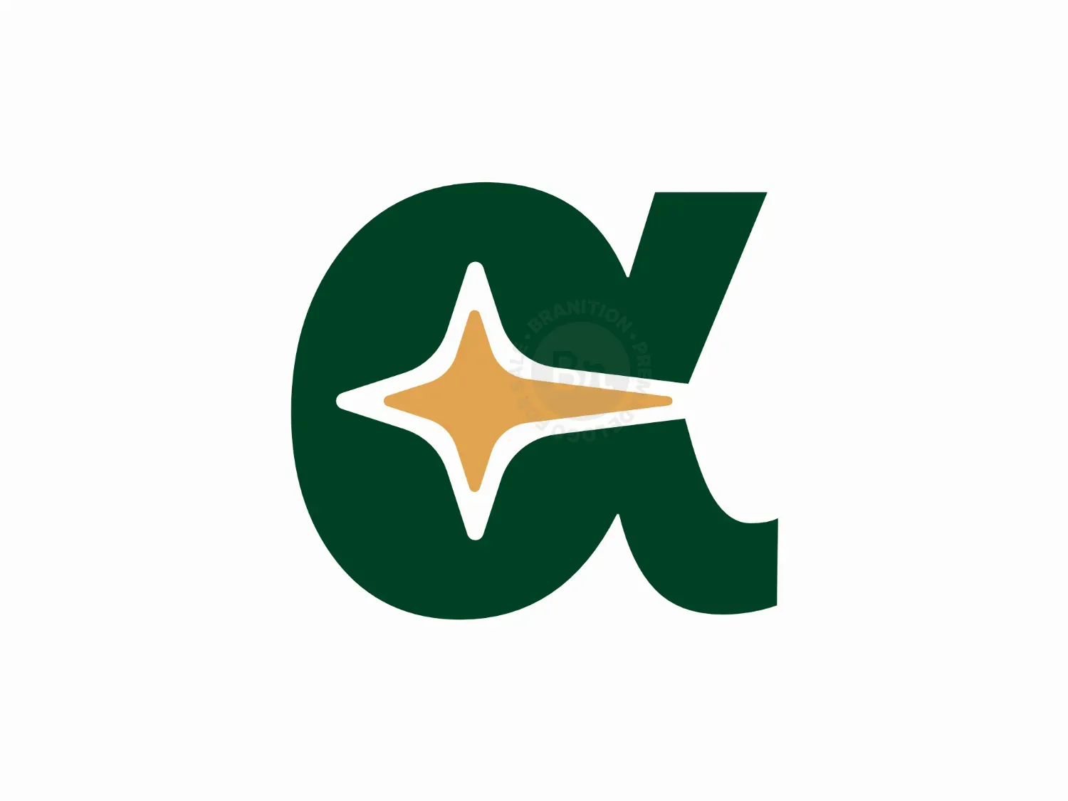 Alpha A Star Monogram Logo