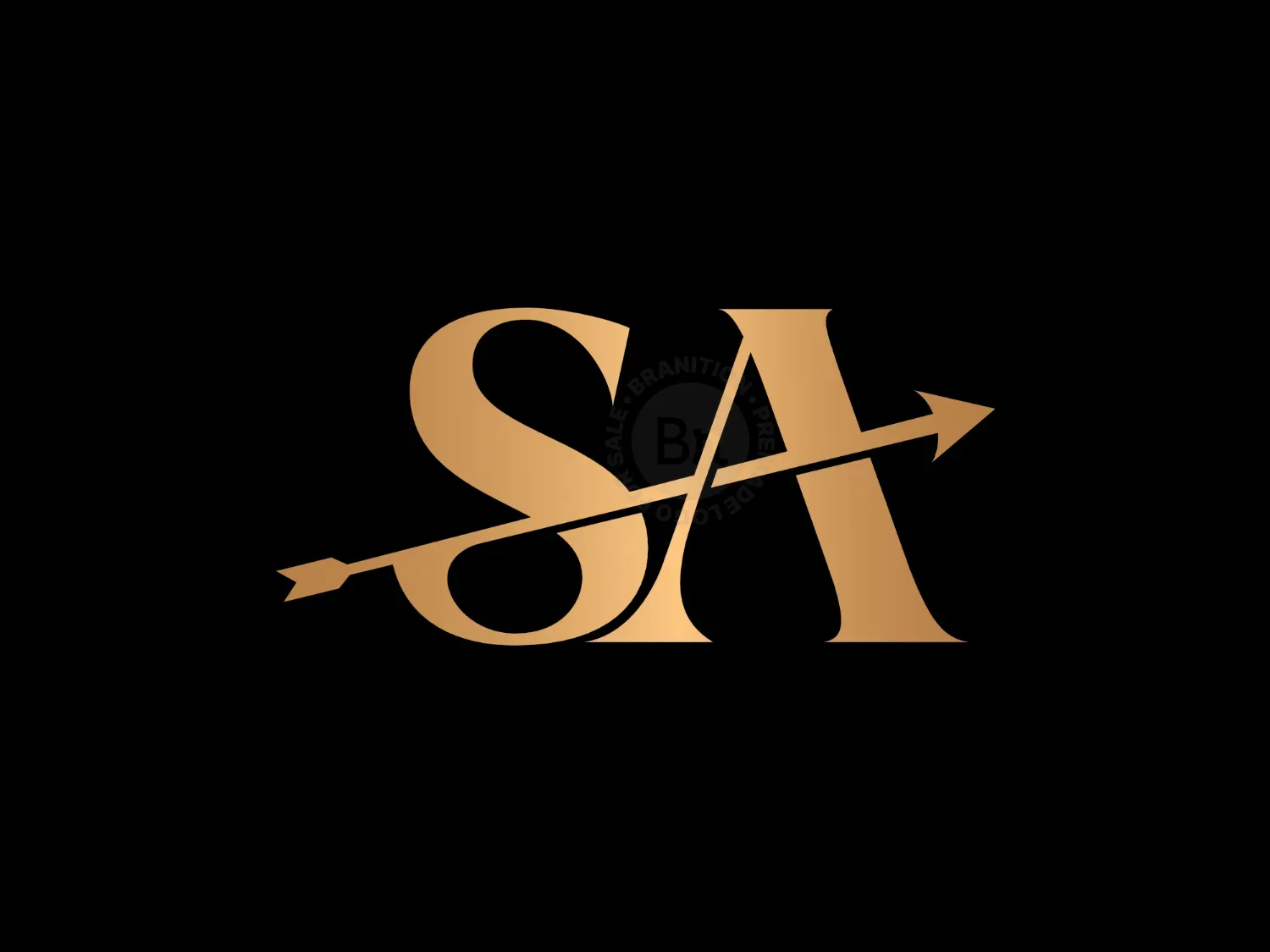 Luxury SA Arrow Monogram Logo