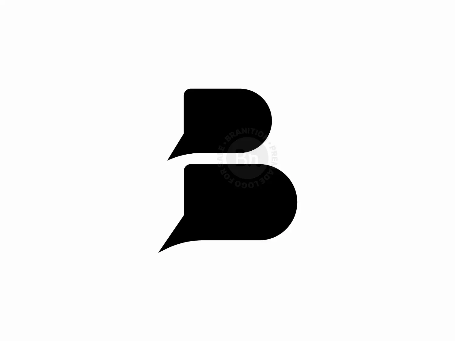 Letter B Speech Bubble Logo