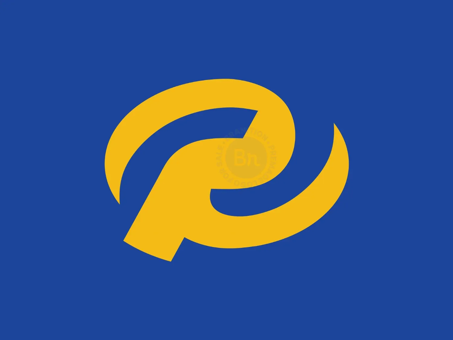 Letter R Or P Oval Logo