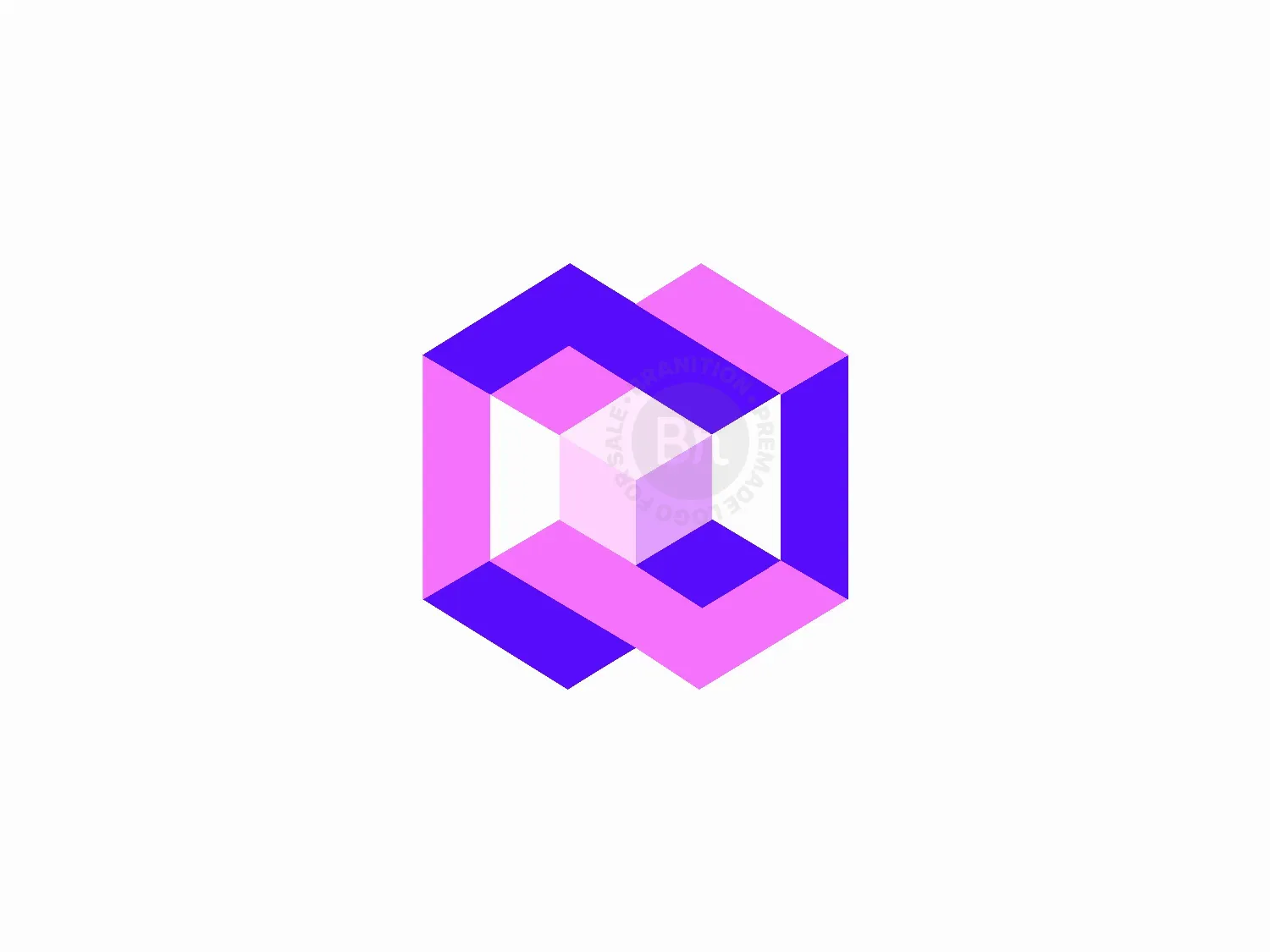 Geometric 3D Cube Logo Design