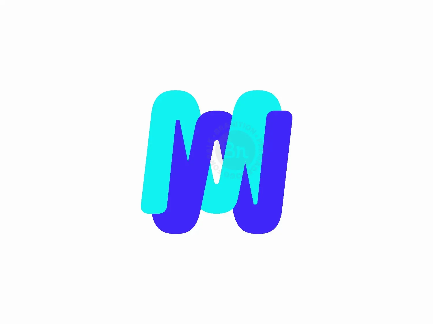Interlocking MW Letter Logo Design