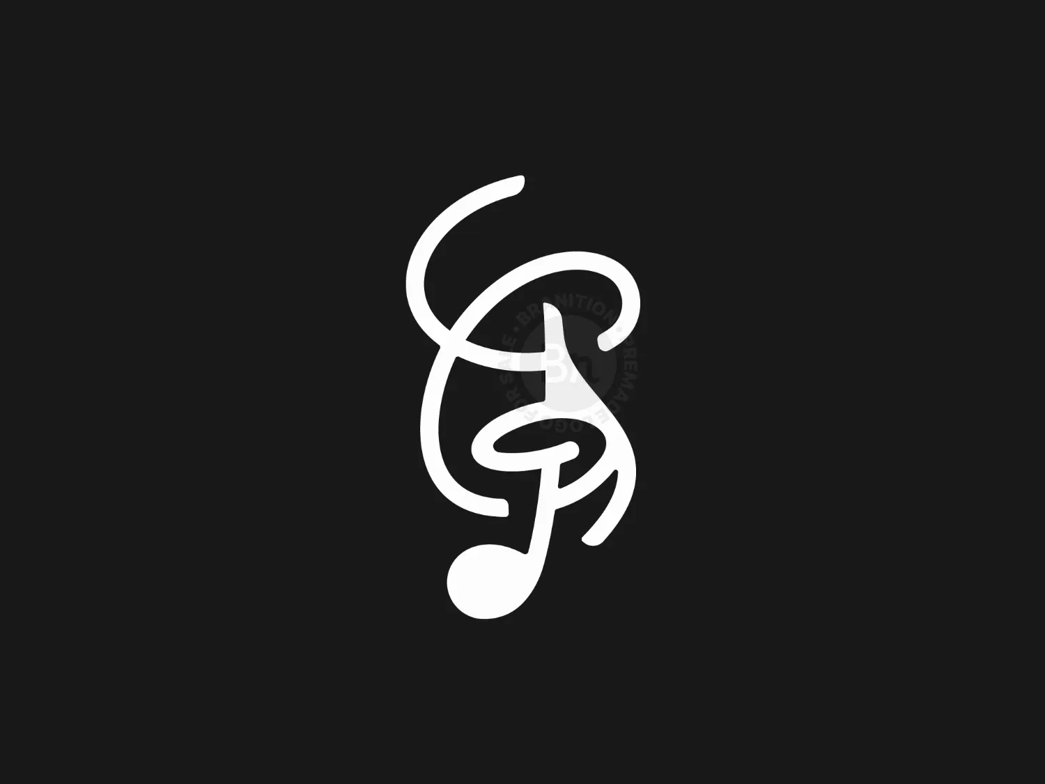 Letter C Music Note Logo