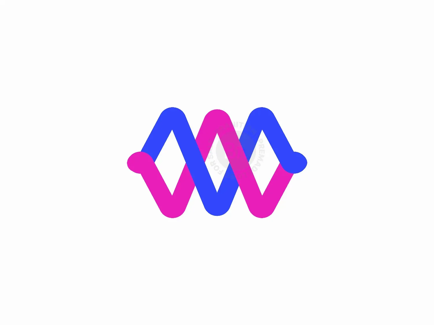 Overlapping MW Letter Logo Design