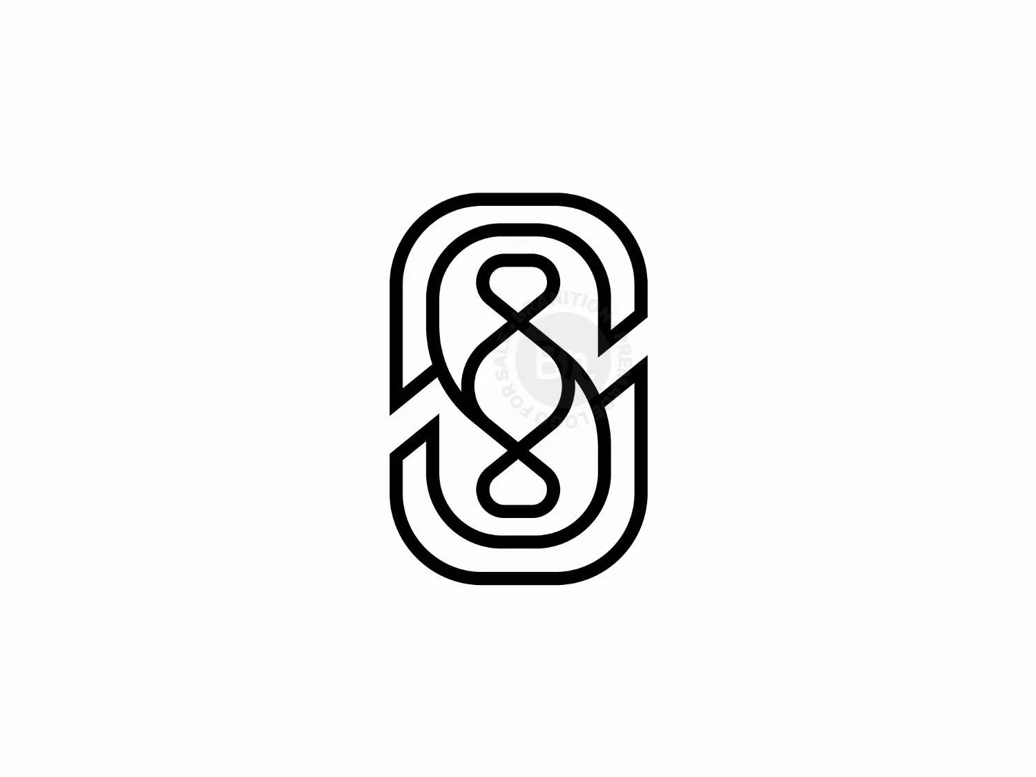 s letter monogram logo 0