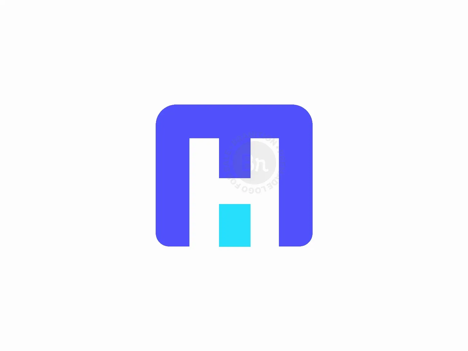 Minimal HM Letter Logo Design