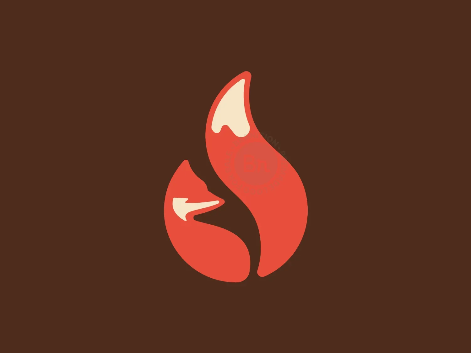 Fire Fox Flame Logo