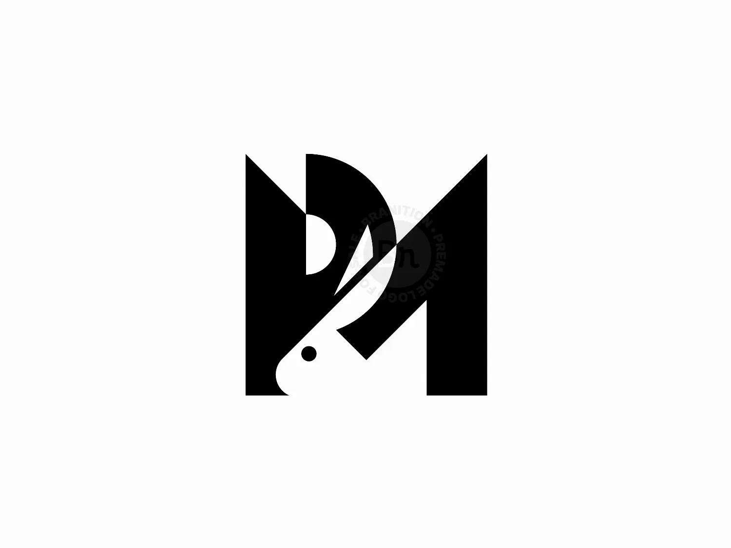 Letter PM Or Mp Rabbit Logo