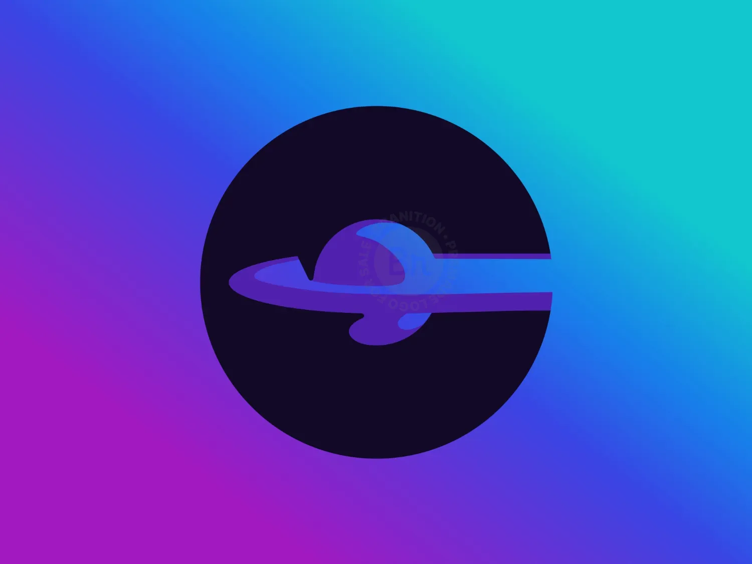 Letter C Planet Universe Simple Logo
