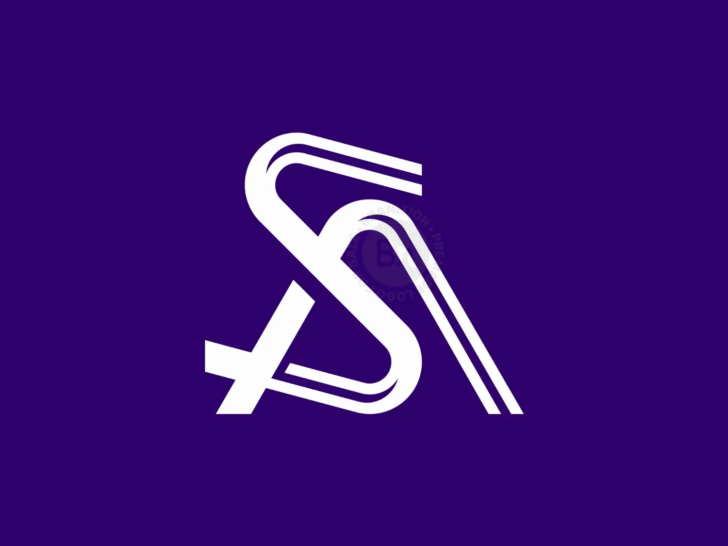 Simple As Sa Letter Monogram Logo