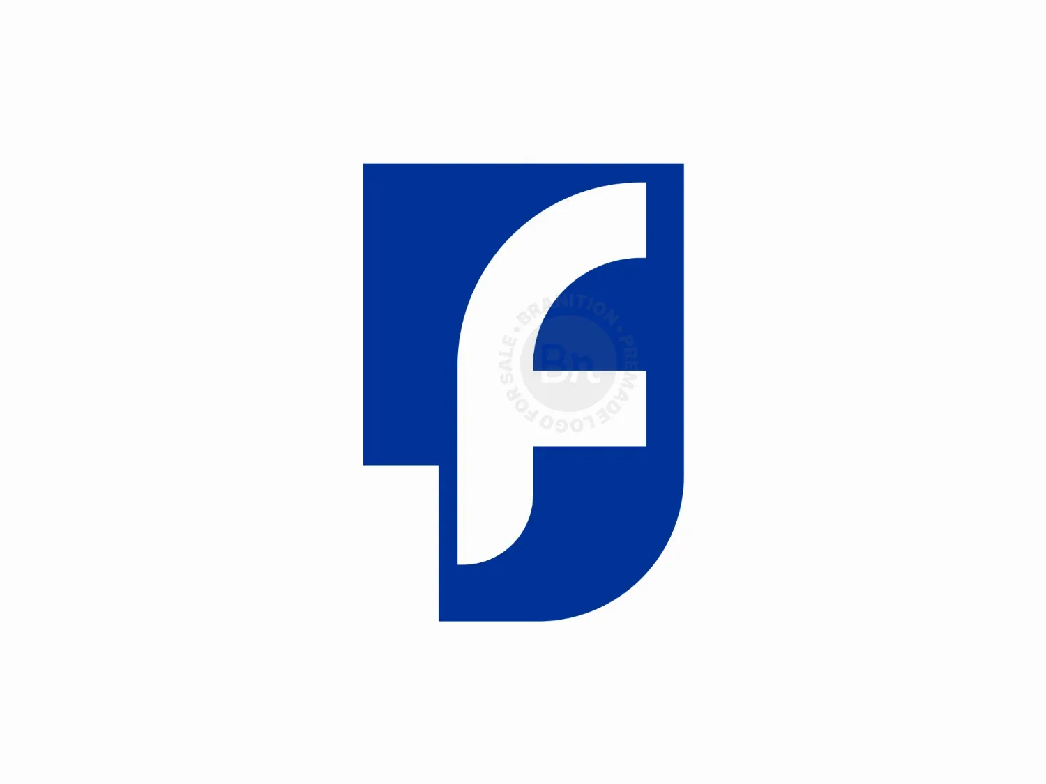 Simple Letter F Quote Logo Mark