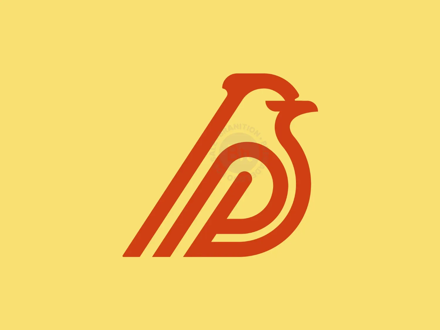 Letter P Pigeon Monogram Logo
