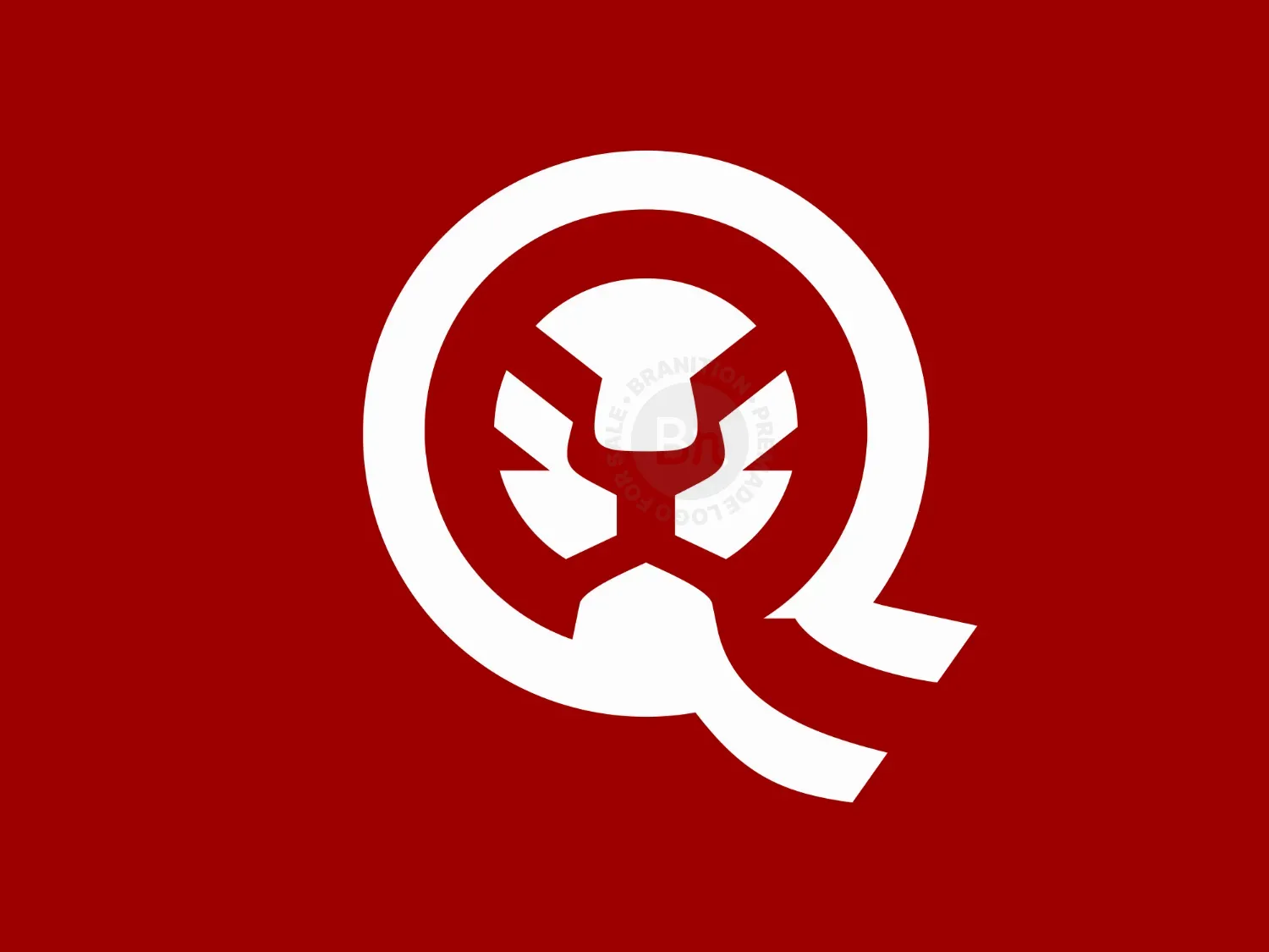 Letter Q Lion Face Simple Logo