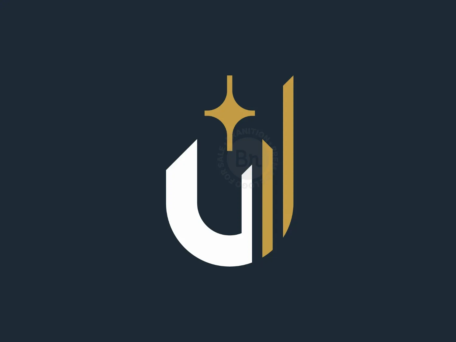 Letter U Tower Buildings Star Logo
