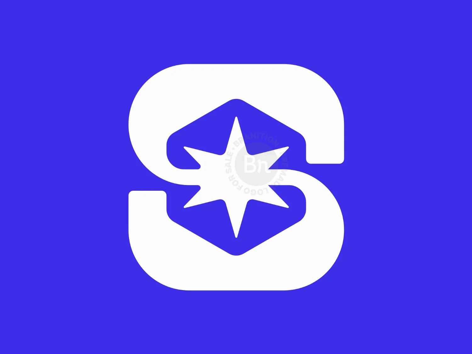 Modern S Star Monogram Logo
