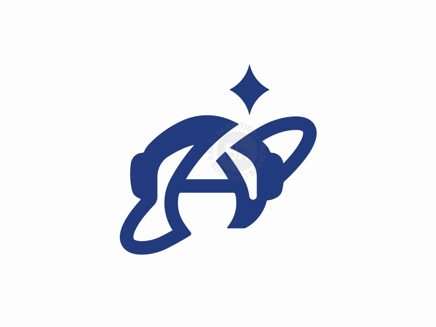 Astronaut Letter A Logo
