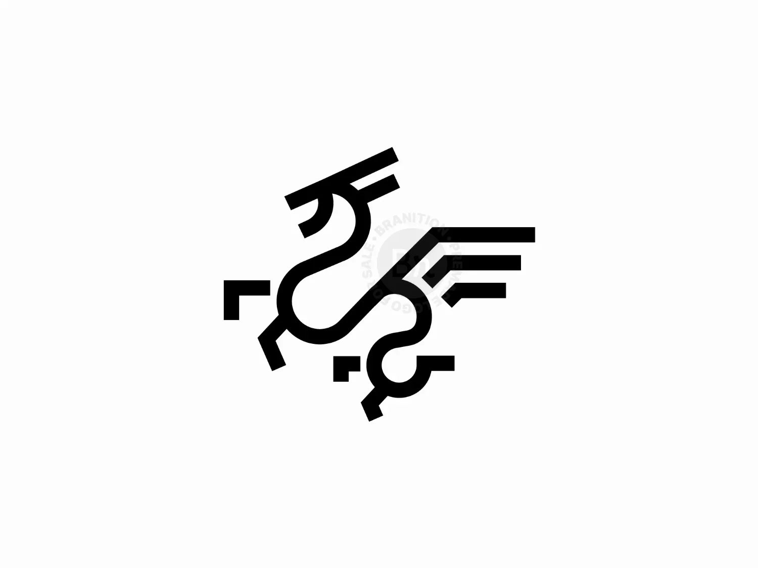 Winged Mythic Dragon Logo