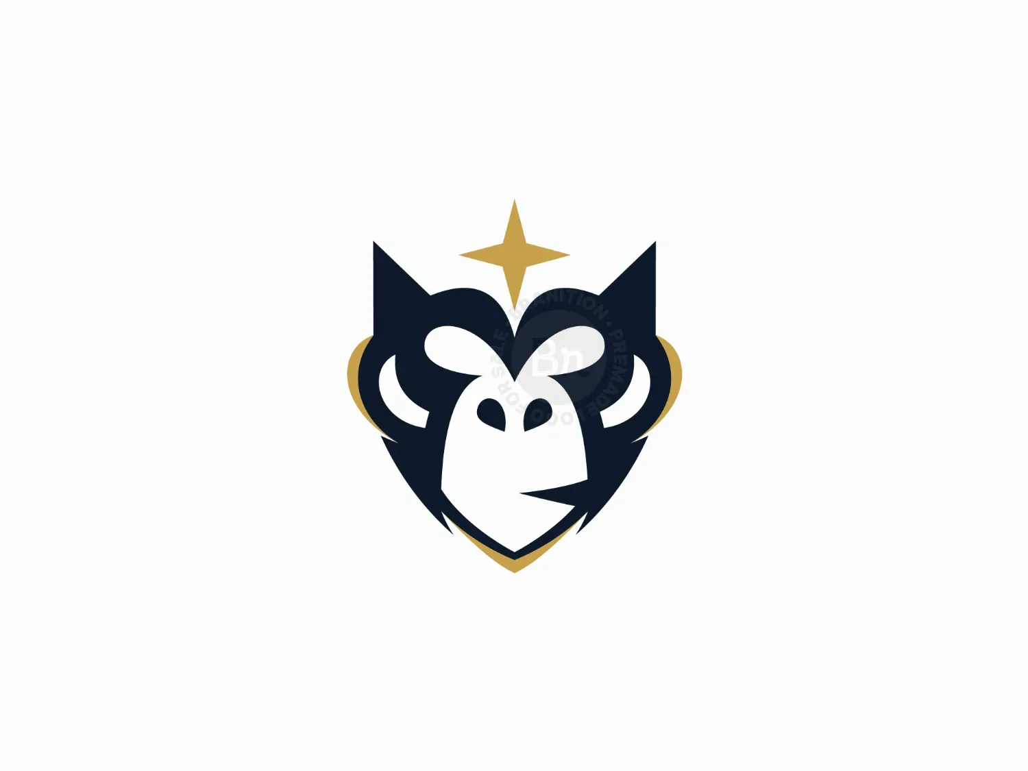 Monkey Face Star Logo